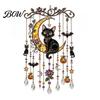 Autumn Garden Decorations for Yard Halloween Acrylic Wind Chime Pendant, Crystal Suncatcher Hanging Ornaments, Decorative Festive Party Supplies