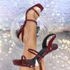 Модные женские летние модные сандалии на высоком каблуке, женские элегантные туфли на каблуке с квадратным носком, свадебные банкетные туфли, большой размер 35-46 Sandalias