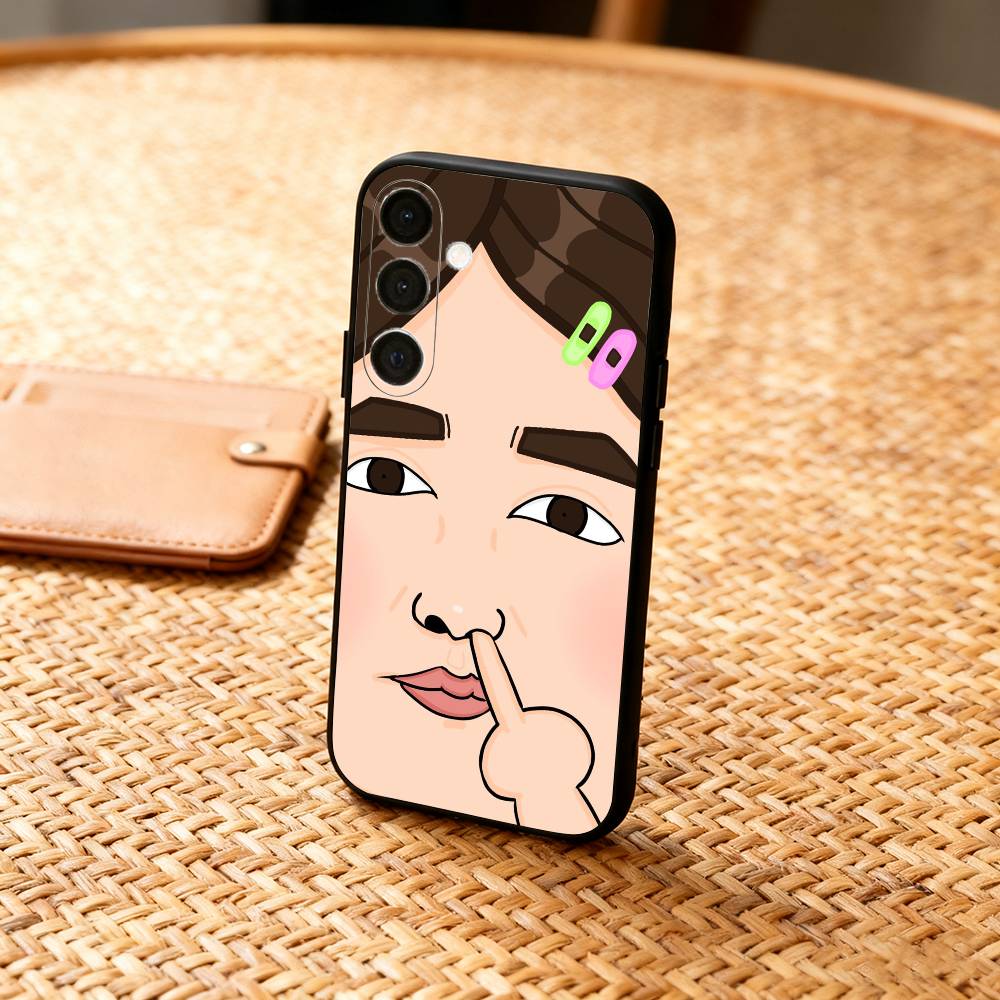 F-FUNNY And cute stickers Phone Case For Samsung A73,72,71,A52,51,40,41,A22,A32,31,A13, Soft Black Shell