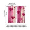 2 Pcs Pink heart print curtains,suitable for bedroom,living room kitchen decoration,home decoration,window decoration