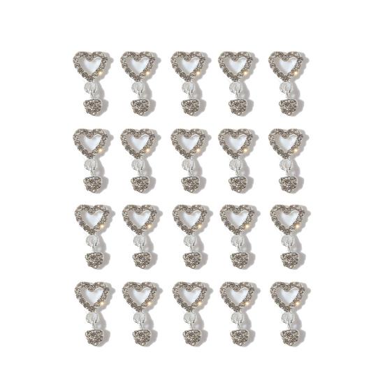 20Pcs Nail Decoration Shiny Visual Effect Show Unique Charm Alloy Excellent Bow-knot Ornament Manicure Nails Accessories for Salon