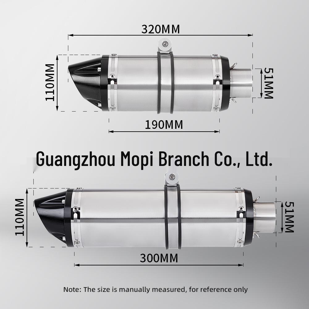 Выхлопная труба из углеволокна для Z400 450SR - SC Средне-задний одинарный маятник, стили длинный/короткий