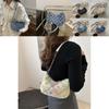 Стильная сумка-полумесяц на плечо Модная сумка-кошелек среднего размера из холста для женщин
