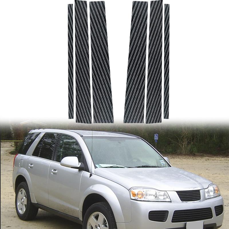 6Pcs Car Window Pillar Posts Door Trim Cover Sticker Fit for Saturn Vue 2002-2007 Auto Exterior Accessories