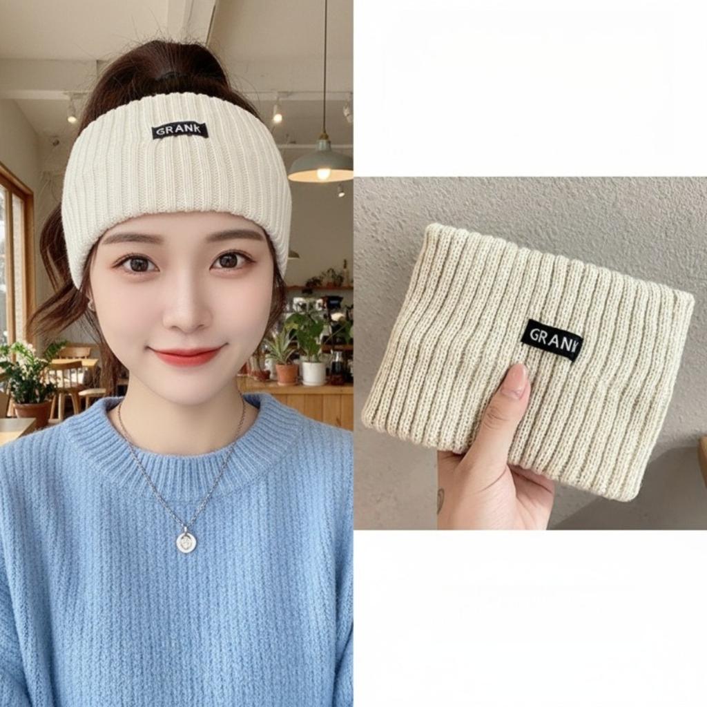 Спортивная повязка на голову, Широкий край, Повязка для умывания лица, Для ношения снаружи, Однотонная, Пуловер, Вязаная повязка на голову