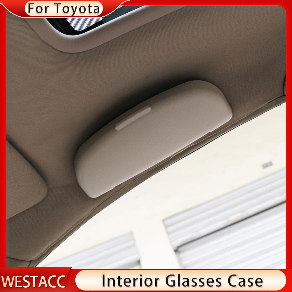 Чехол для автомобильных очков из АБС-пластика, держатель для солнцезащитных очков, чехол для Toyota Corolla Yaris Vios, коробка для хранения очков, органайзер с зажимом