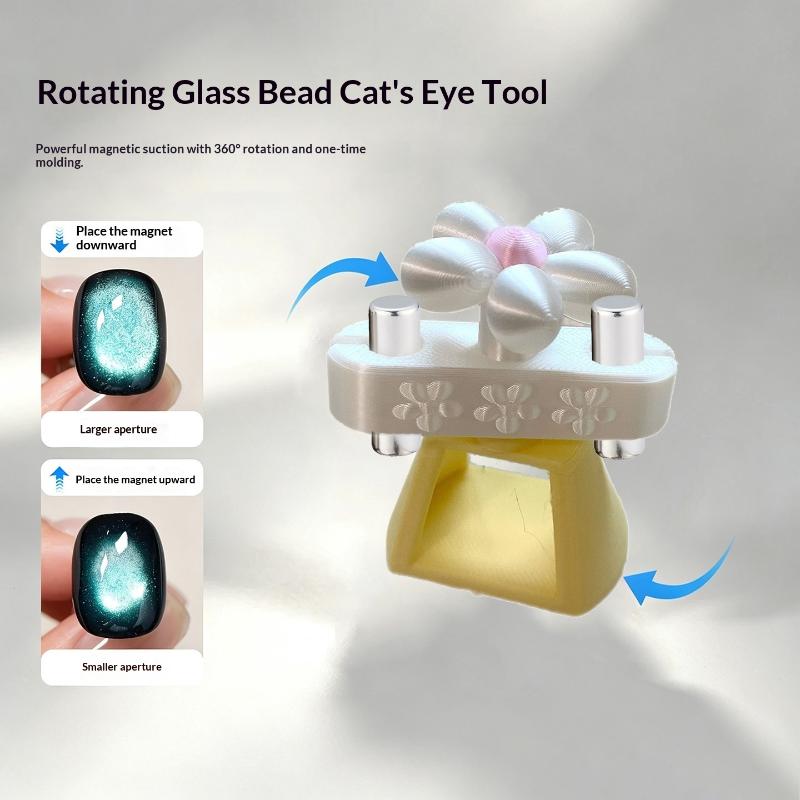 Cat'S Eye Gyroscope Cat'S Eye Glass Bead Nail Art Magnets Tool Flower Creative And Powerful Magnet Nail Supplies