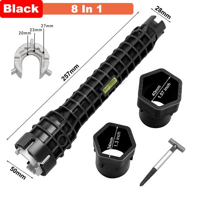 Раковина Ключ для ванной комнаты Инструмент для установки сантехники Бытовая водопроводная труба Смеситель для овощной раковины Угловой клапан Обслуживание раковины и ее устранение