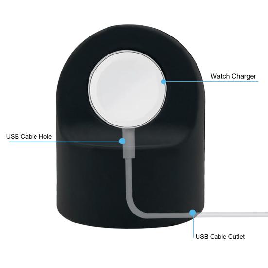Подставка для умных часов, гибкий силиконовый кронштейн для зарядки умных часов, портативный поворотный держатель для часов для IWatch