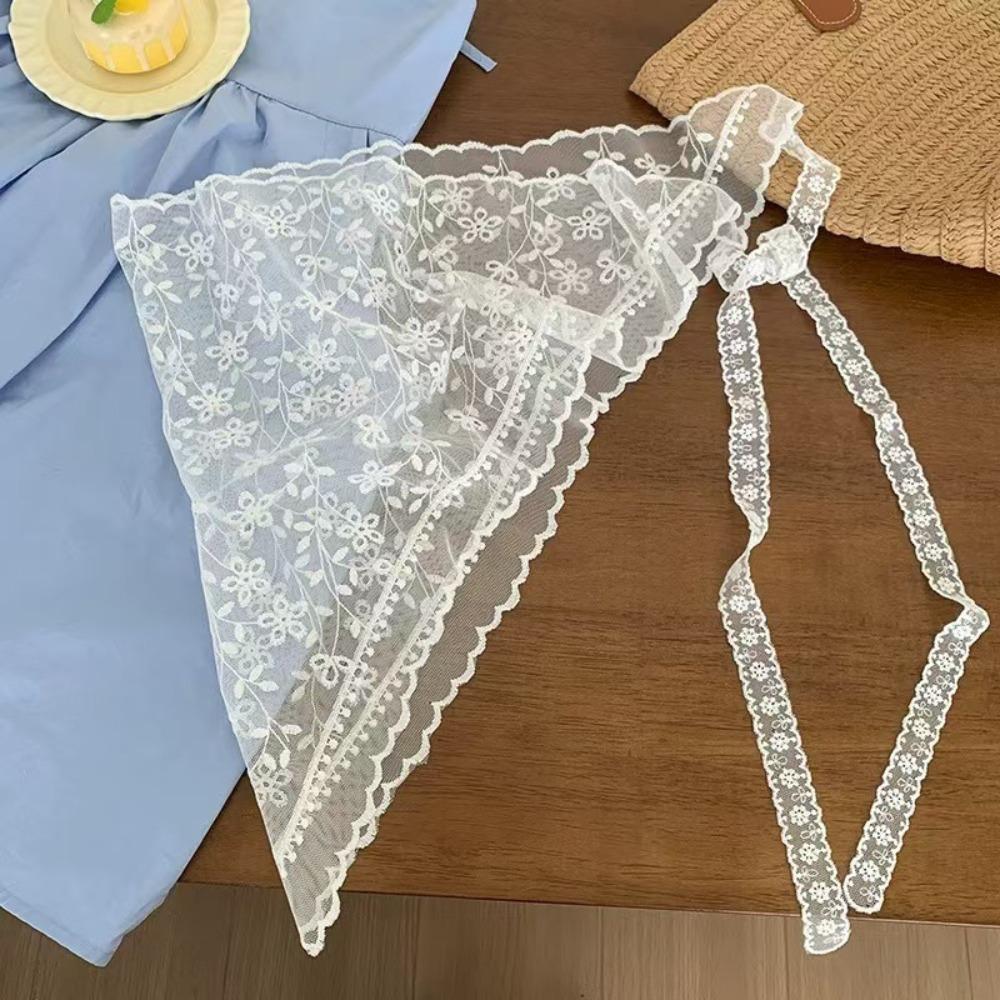 Trendy Lace Half Skirt Y2K Korean Spring Headscarf Lace Trim Apron Skirt Accessories