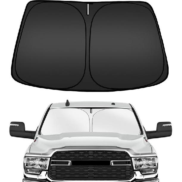 ARISMOTOR Солнцезащитный козырек на лобовое стекло для GMC Sierra 1500 2500 3500 (SLT AT4 Denali) -2025 2026, Подходит для складного переднего оконного солнцезащитного козырька, Защитный козырек,