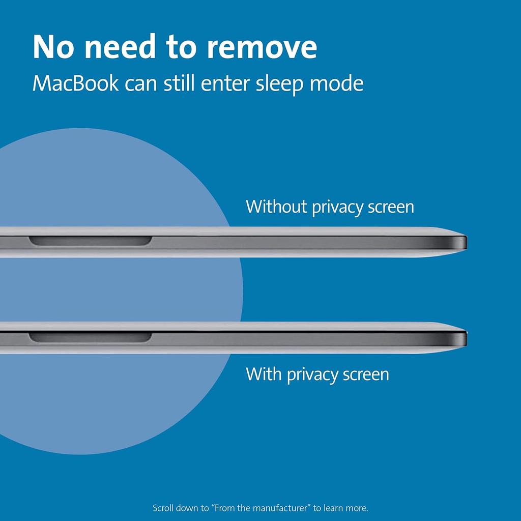 Magnetic Privacy Screen for 13.6" MacBook Air (2022 and Newer) 13.3" 14" 15" 16" Removable Laptop Privacy Filter Shield and Anti-Glare Protector