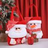 Cartoon Christmas Eve Apple Bag Handheld Xmas Candy Bag Christmas Tote Bags  Xmas Ornaments