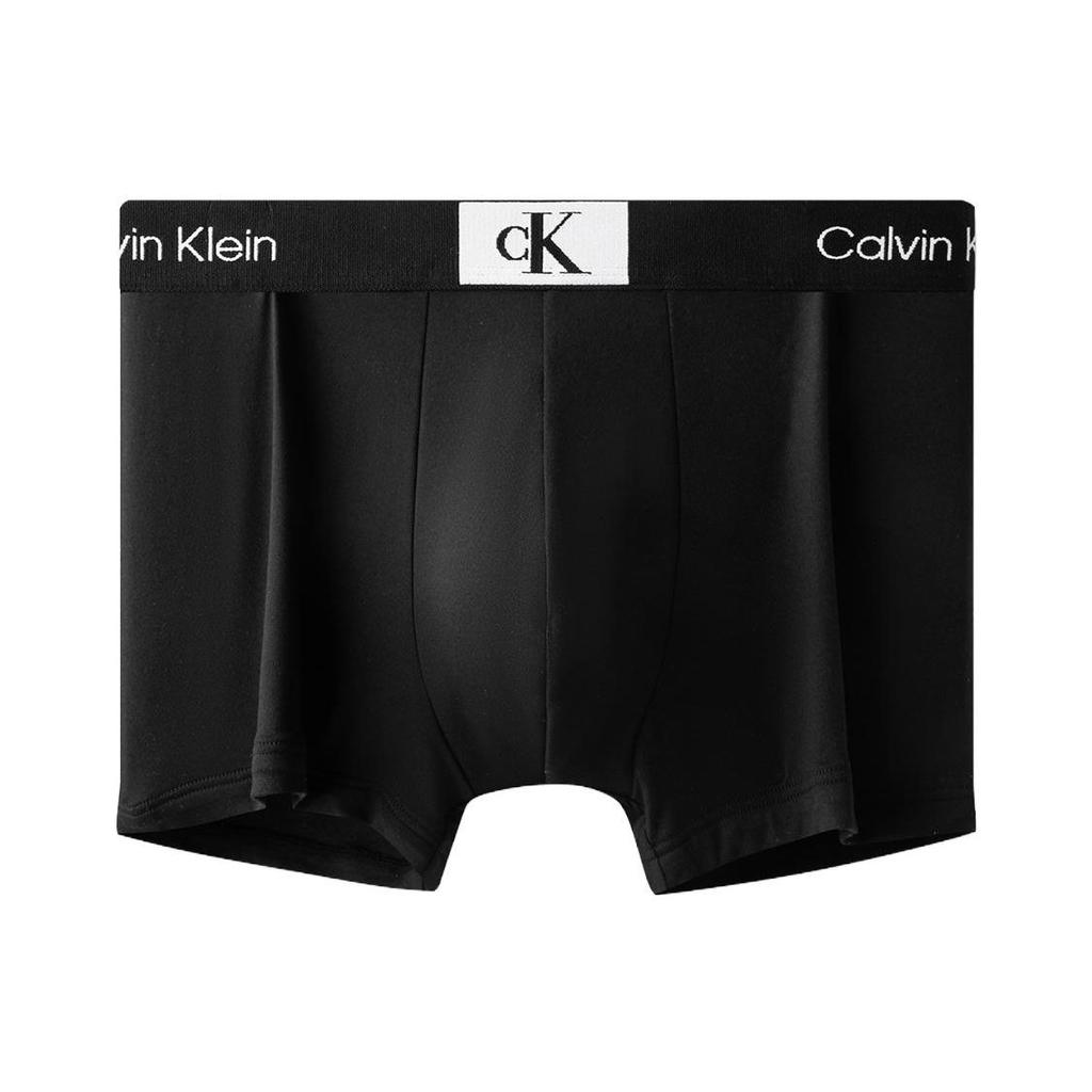 Calvin Klein Ck96 Series Small Square Logo Letter Embroidery Print Boxer Shorts Men Underwear Black NB3406-006