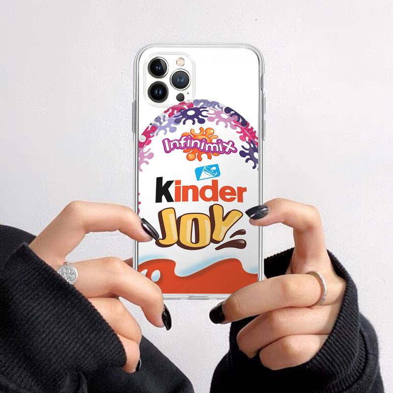 Новый чехол-телефон KINDER JOY Surprise с рисунком Trolly egg для iPhone 14 13 12 11 Pro Max XS X XR SE 2020 6 7 8 Plus Mini Прозрачный корпус