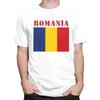 Custom Romania Flag T Shirts Men 100 Cotton Tee Tops Tshirts Short Sleeve Fashion Tshirt