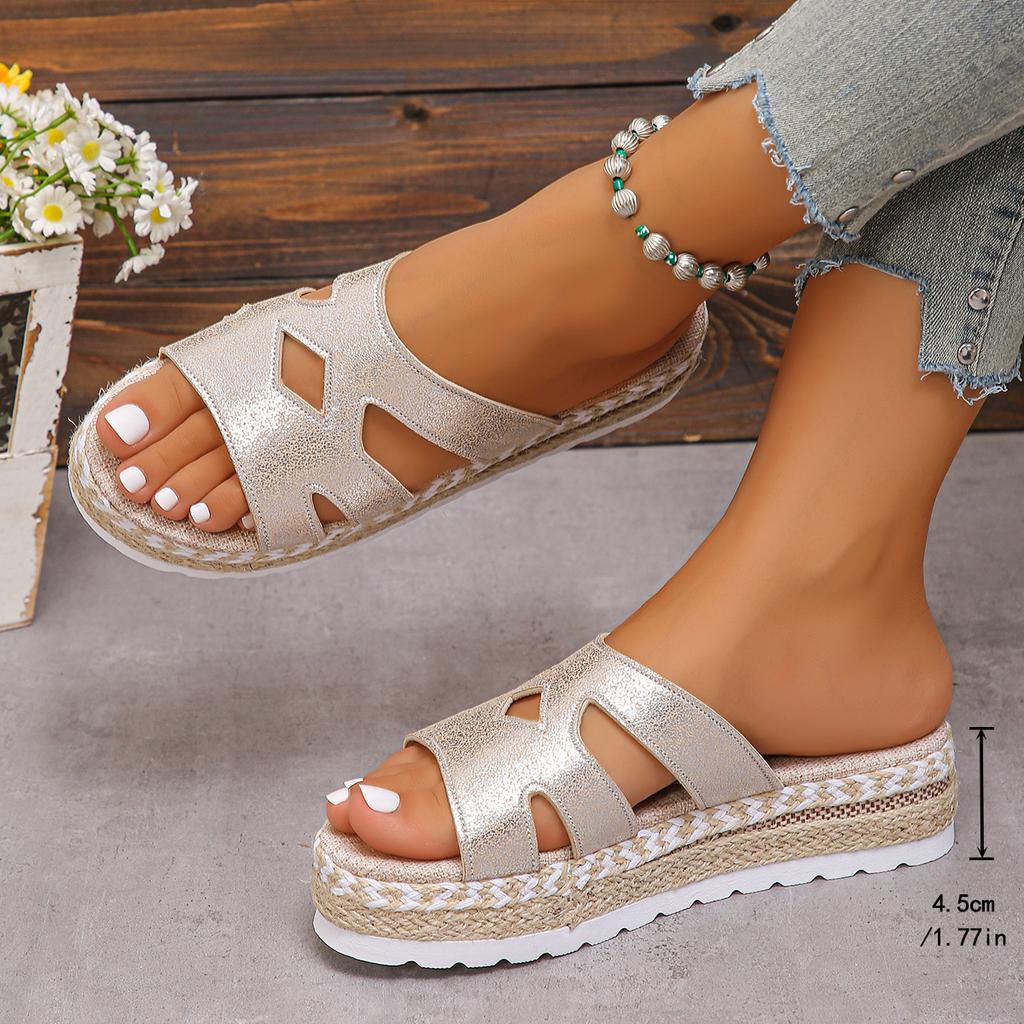 Women Slippers 2024 New Summer High Quality Slippers Ladies Solid Color Outdoor Platform Concise Casual Sandals Slides Women