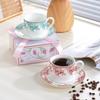 День матери Ретро Кофейная чашка Блюдце Керамическая чашка Праздничный подарок Свадьба Новоселье Подарок на день рождения Сувенир