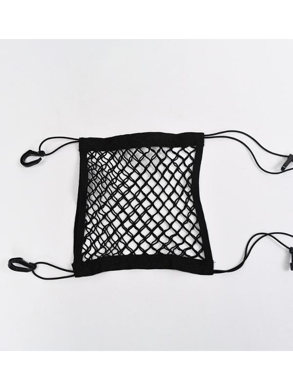 1-слойная сетка для хранения автомобиля между сиденьями, автомобильный разделитель, барьер для домашних животных, растягивающаяся эластичная сетчатая сумка-органайзер, автоаксессуары