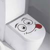 Funny Smiling Face Toilet Sticker Wall Art Decor Removable Cute Waterproof Seat Lid