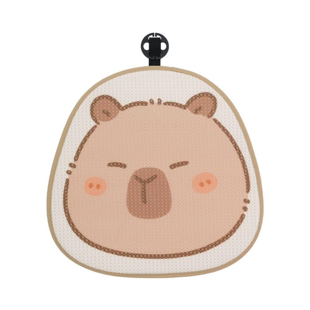 Защитная накладка Летняя автомобильная мультяшная подушка Дышащая подушка на автомобильное сиденье Капибара Декорация