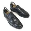 Vintage/LANCEL POLO CUP/Leather Full Brogue Wingtip Shoes/24.5/Black/BLACK/Closed Lacing Business Dress Shoes(USED)