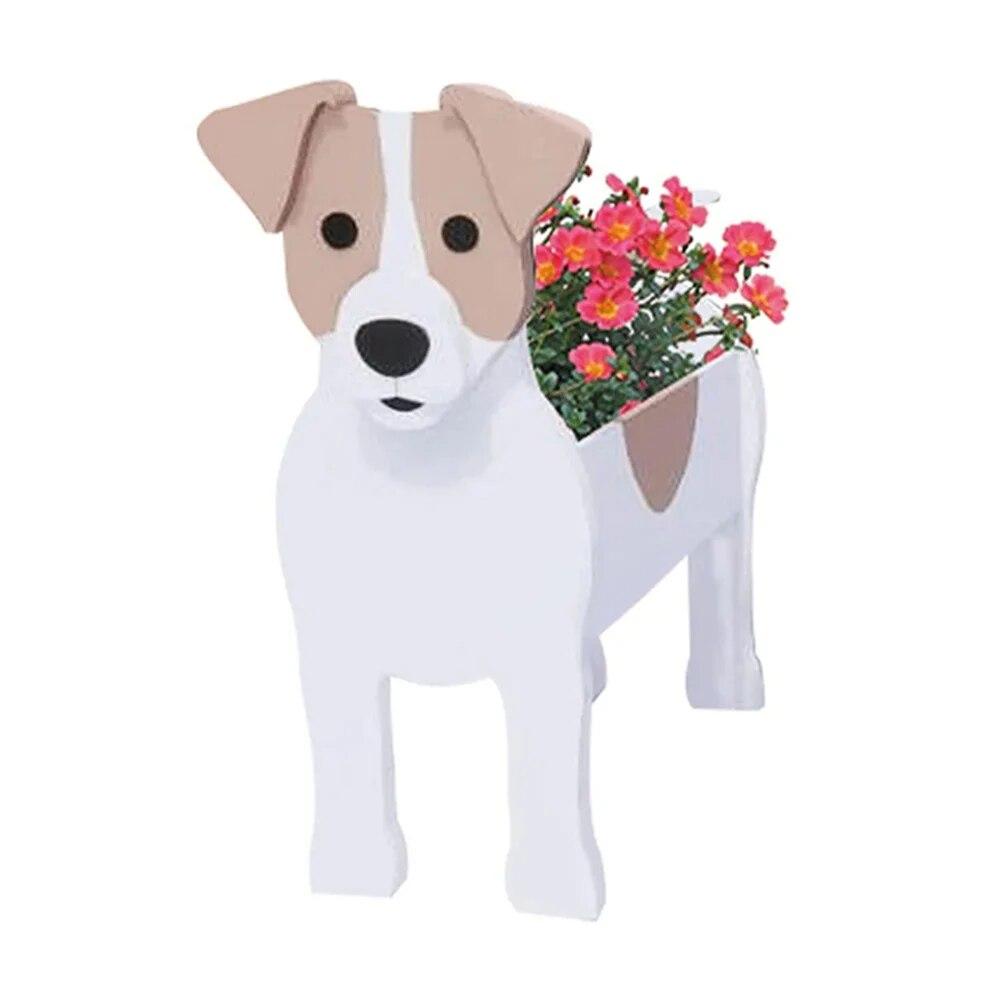 Садовый цветочный горшок, симпатичный кашпо в форме собаки, ваза для собак, самоедская собака, лабрадор, овчарка, горшки из ПВХ, домашний декор для сада, цветочные горшки