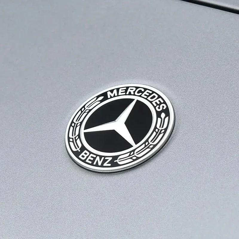 AAVL1 Car Metal Flat Hood Emblem Front Badge Logo Fit For Mercedes Benz AMG W212 W213 W205 W177 W247 W176 CLS CLA CLK CLG GLS X2531