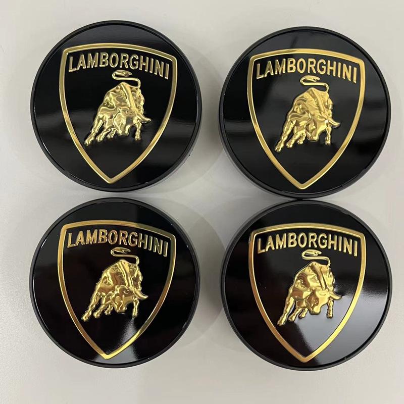 1/4pcs 60mm Car Wheel Hub Center Stickers hub caps For Automobili Amborghini Lamborghini Aventador LP700 car hubcaps hubcap qer3