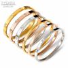 Luxury Lover Jewelry Women Bangle Titanium Steel Couple Jewelry Full Cz White Crystal Buckle Bracelets Bangles Men