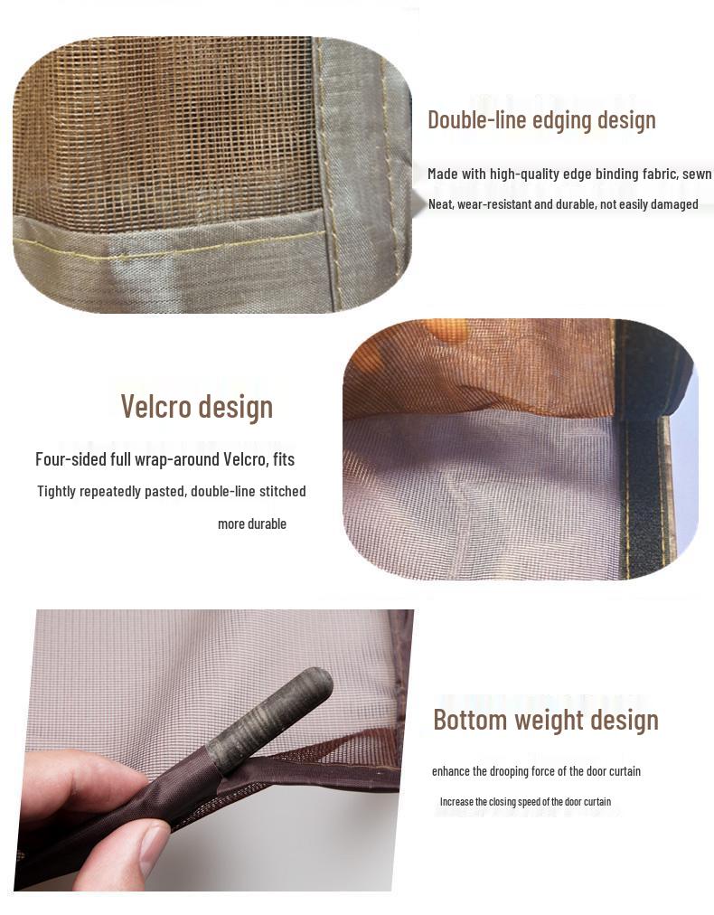 Магнитная москитная сетка на липучке - Бесшумная и зашифрованная для использования в спальне