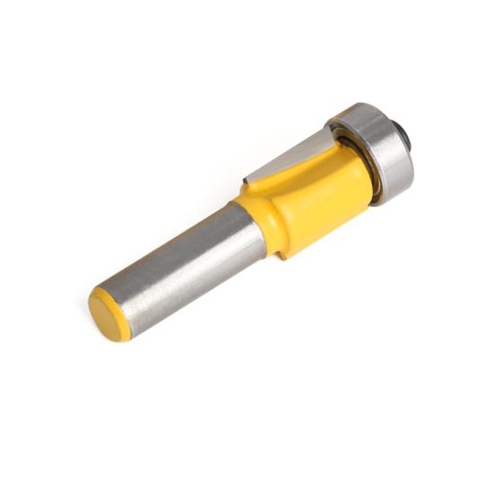 Фреза с заподлицо с подшипником, предотвращающая вырыв, круглый хвостовик, направляющая шаблона 8 мм