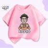 Унисекс детская хлопковая футболка с мультяшным принтом, с коротким рукавом, летний модный топ