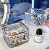 Desktop Hair Accessories Storage Box With Lid Clear Acrylic Headwear Cosmetic Organizer For Vanity Laundry Pods Organizer