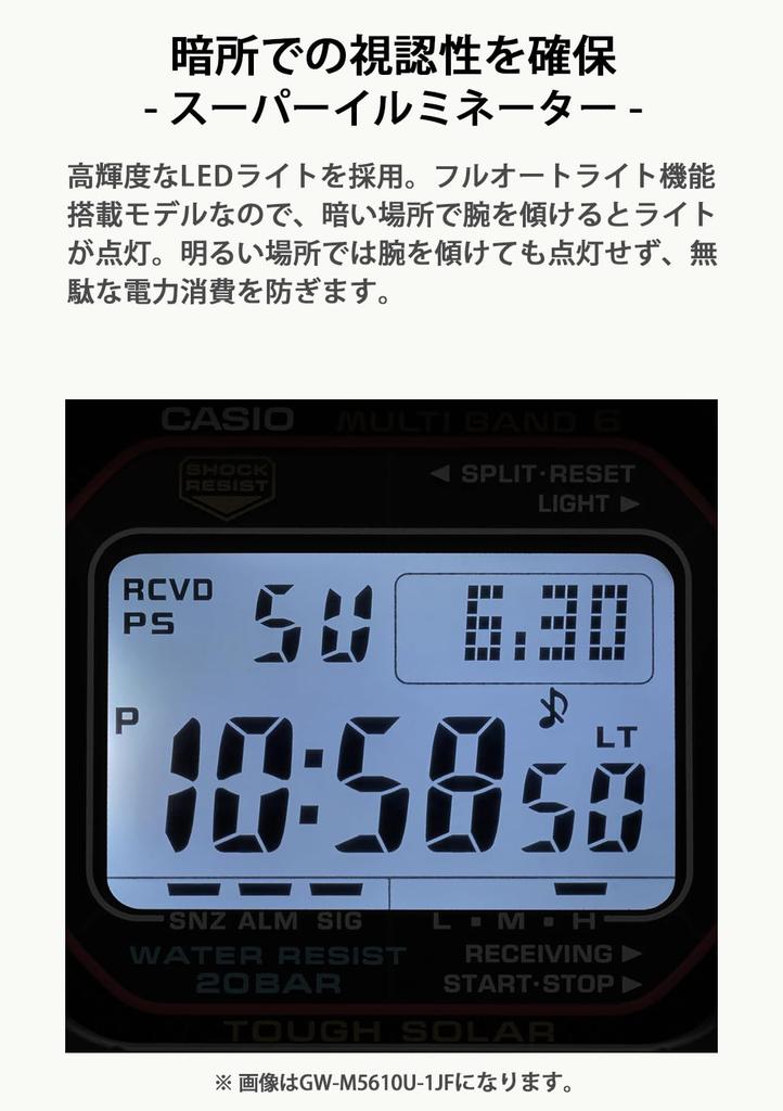 Casio Super Illuminator Тип LED Черный G-Shock GW-M5610U-1JF Мужские часы, Радиоуправляемые, Солнечные, (Свет высокой яркости),