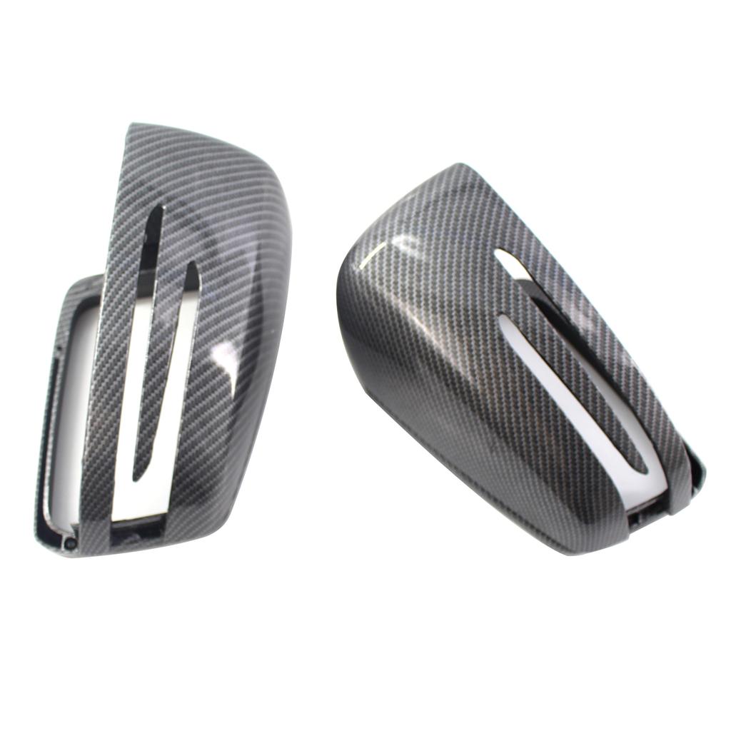 1 Pair Rearview Mirror Cover Carbon Fiber Replacement for Benz E C-Class W212 W204 W221 2009-2013