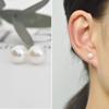 Fashion Simple White Pearl Stud Earrings for Women Girls Minimalist Ear Jewelry Gifts Prevent Allergy Earrings