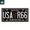 1 шт. Металлический номерной знак США R66 Белоголовый орлан - Винтажный железный настенный декор для дома, гаража, ресторана