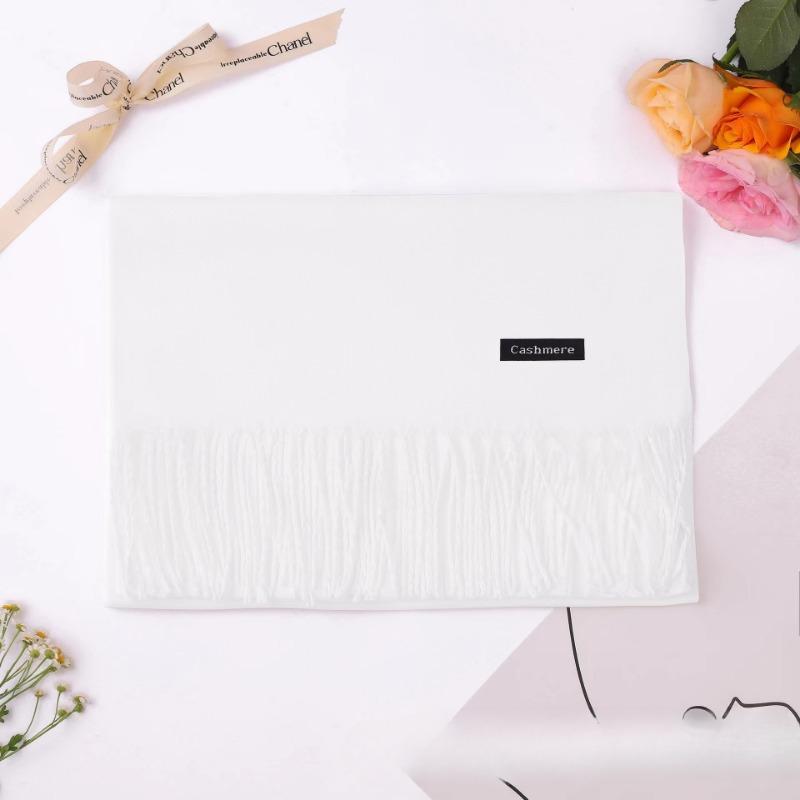 Autumn and Winter Female Scarf Cashmere Women Solid Color Long Tassel Lady Wraps Shawls