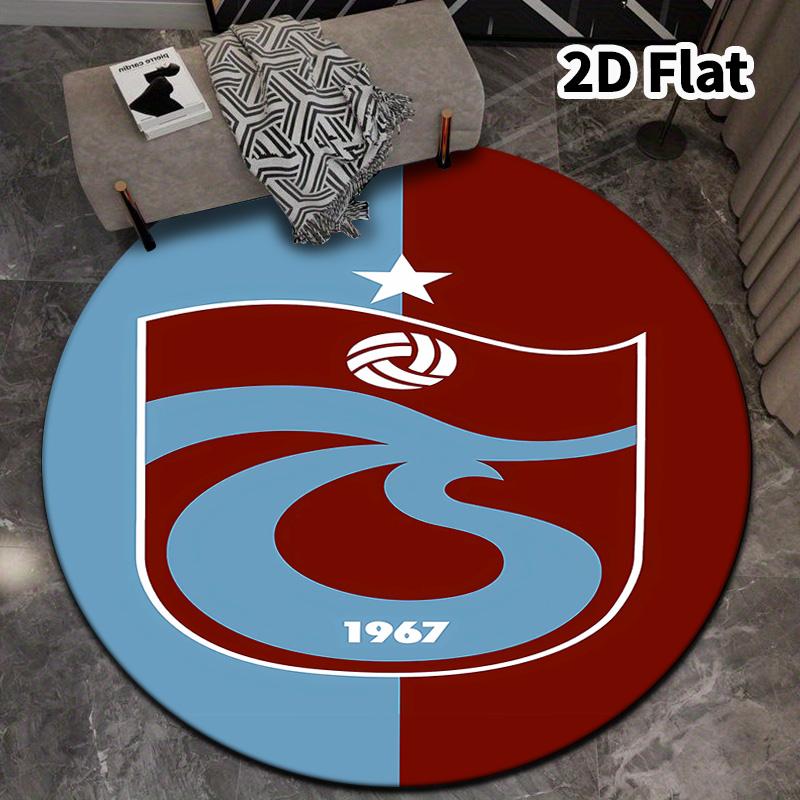 Trabzonspor Round Area Rug Carpet Rug For Living Room Bedroom Sofa Playroom Decor Nonslip Floor Mat