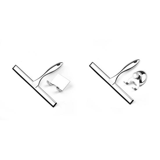 Скребок для стеклянных дверей Эргономичная ручка Нержавеющая Удобная ручка с крючком Легко повесить Скребок для душа для стеклянных дверей Инструмент для чистки окон