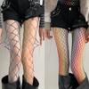 Сладкие Крутые Дофаминовые Радужные Рыболовные Сети Чулки Y2K Высокая Талия Сетчатые Ажурные Колготки Градиентные Сексуальные Колготки Дерзкие Девушки