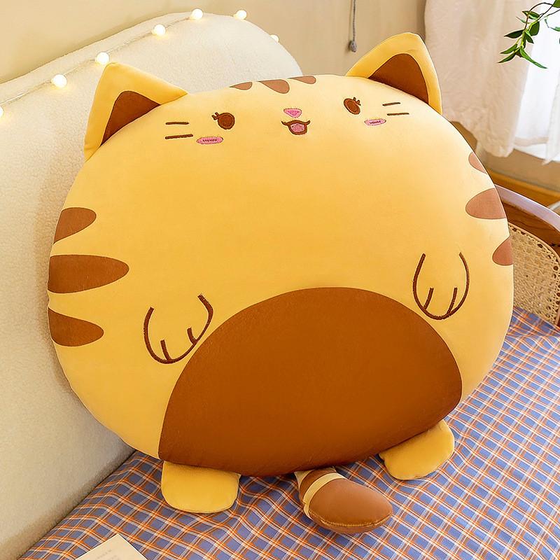 Cozy Cat Shaped Cushion With Short Plush Fabric For Home Decor And Relaxation