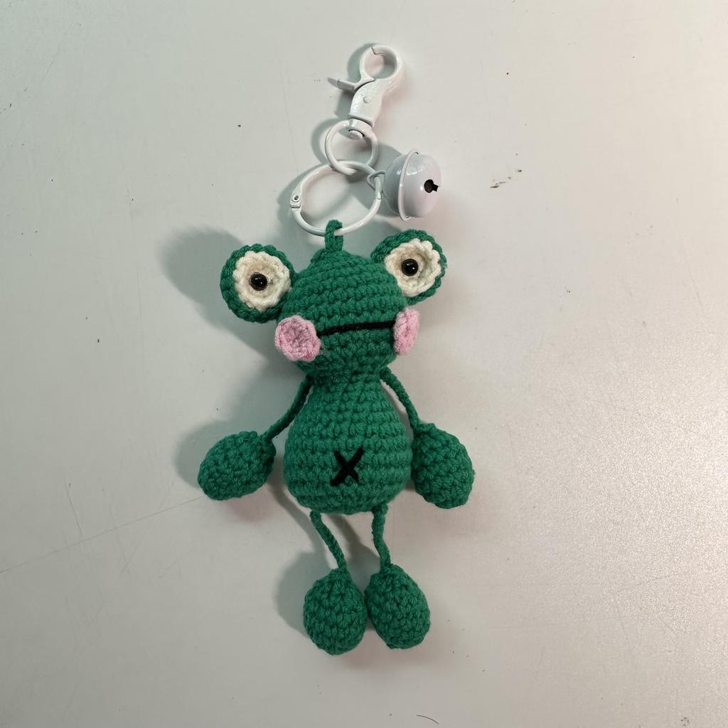 Ручная вязка из шерсти Подвеска Лягушка Мультяшные Брелоки Крючком Ключи Сумка Подвеска Ручная Вязка Кукла Милый Мультяшный Автомобиль Сумка Декор