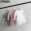Girls' Dresses Autumn Dresses Baby Girls' Princess Dresses Children's Fluffy Dresses Spring and Autumn Mesh Dresses