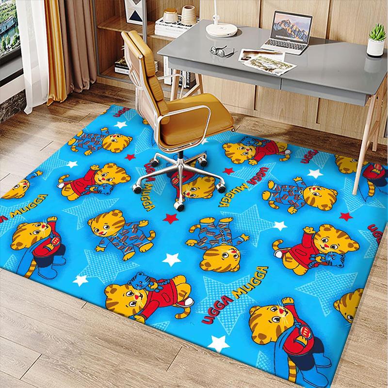 Daniel Tiger Polyester Carpet, Soft Indoor Mat for Office Chair, Living Room, Computer Desk - Decorative Home Office Rug Design