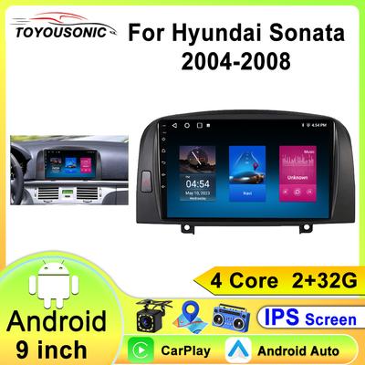 Android 13 Автомобильное радио для Hyundai Sonata NF 2004 - 2008 Мультимедийный видеоплеер Навигация Стерео GPS Carplay Авторадио