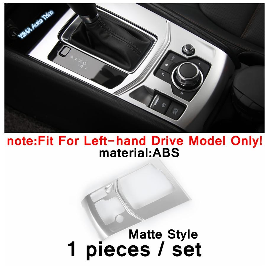 Center Control Stalls Gear Shift / Water Cup Holder Cover Trim For Mazda CX-5 CX5 2017 - 2024 ABS Matte / Carbon Fiber Interior