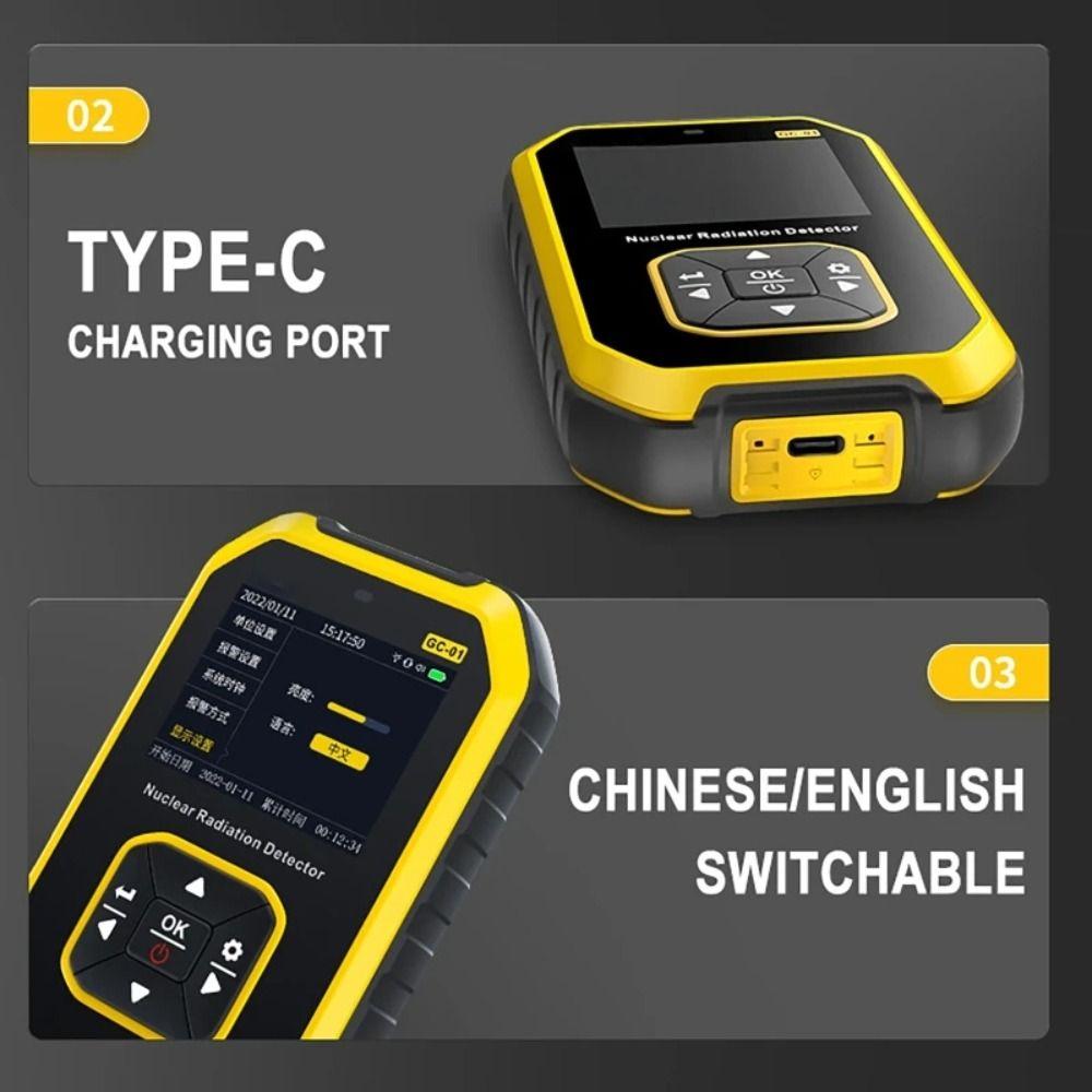 LCD Display X-ray Radioactivity Tester High Sensitivity Portable Geiger Counter  Daily Life