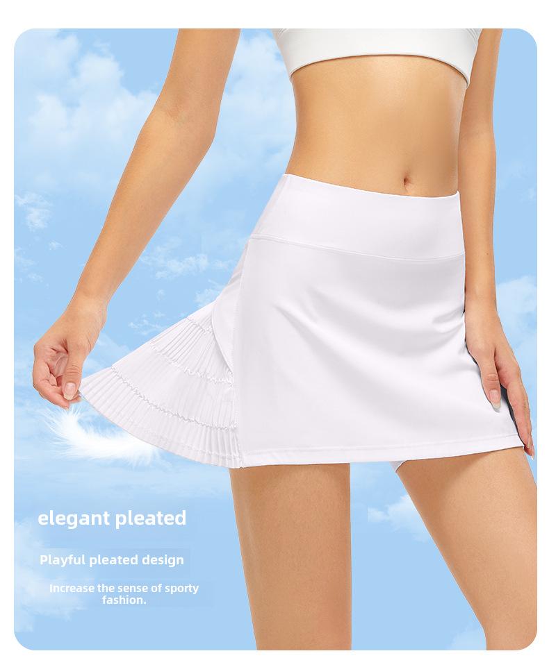 Women's Summer Pleated Tennis Skirt - Sports, Golf, Yoga, Running 2-in-1 Skirt and Shorts